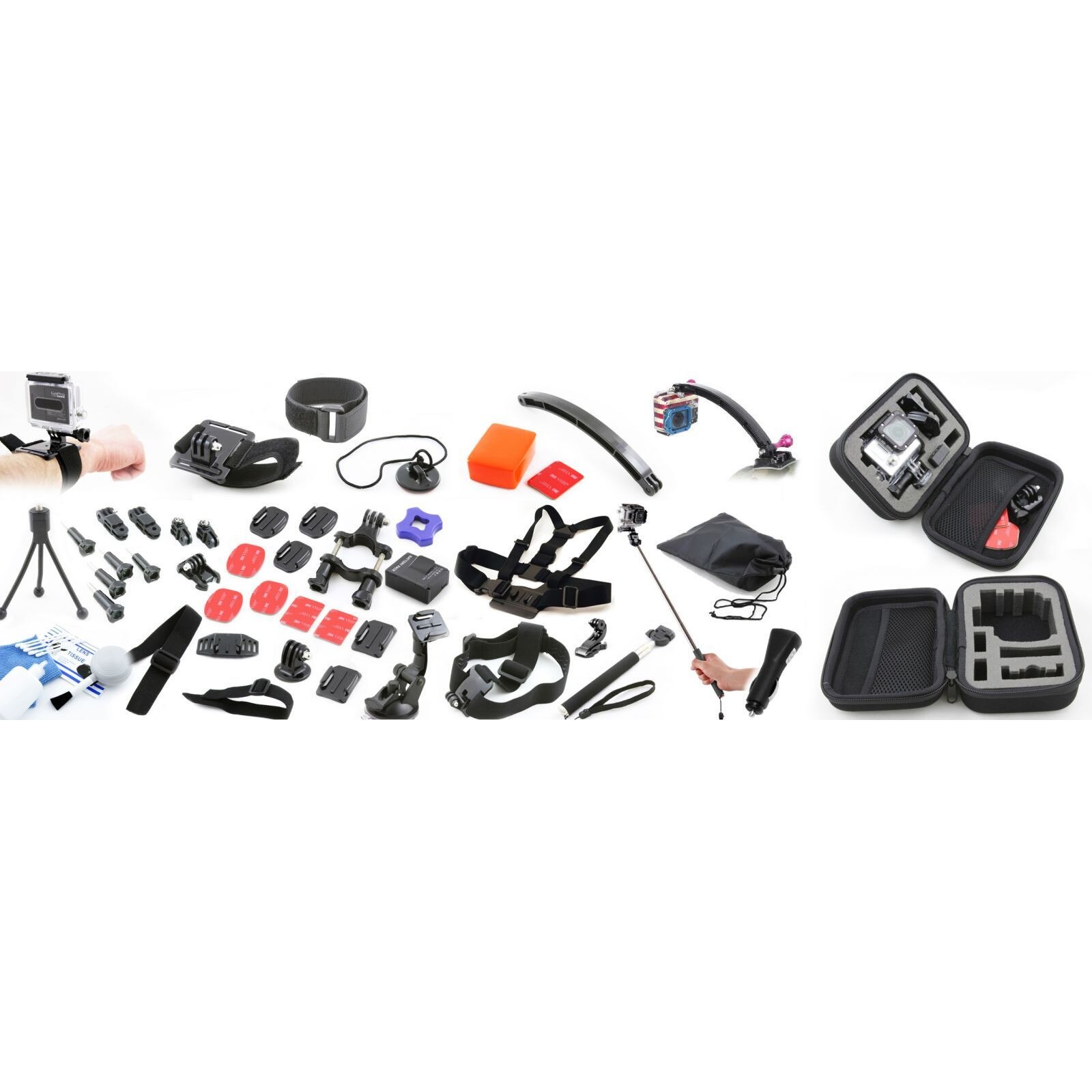 Set Accesorii Mega XREC pentru GoPro