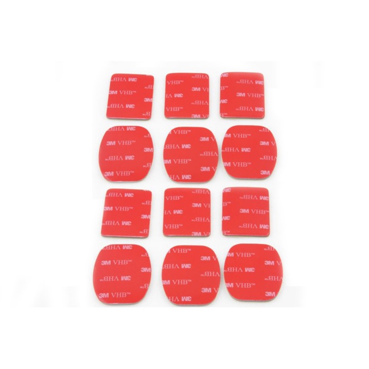 Залепващи стикери 3M VHB за GoPro Hero 1/2/3/3+/4 XREC, 12 бр