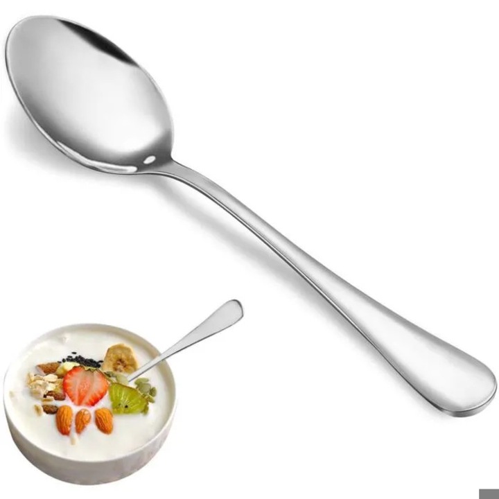 Set de lingurite pentru ceai cidiscount-xKx-260805-405, otel inoxidabil alimentar, 17 cm, argintiu, 16 buc