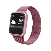 smartwatch si bratara fitness smartvibe full metalic notificari apelurimesajefacebook 13quot full oled display monitorizare ritm cardiac si tensiune arteriala waterproof pedometru photo control champagne stainless steel imagen 15_0_
0