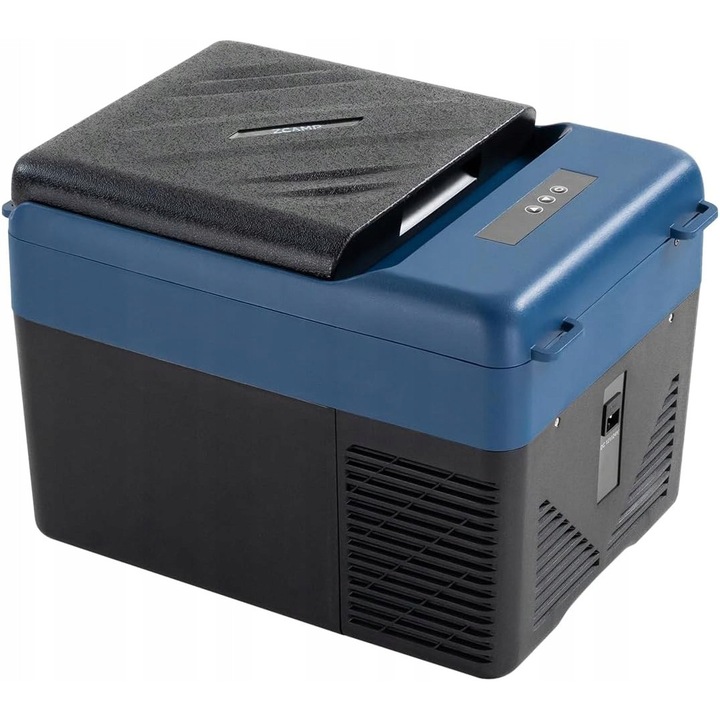 HC8D77KC1 autós kompresszoros hűtőszekrény, 12 L, 12/24 V, alkalmazáson keresztül vezérelhető, kék/fekete
