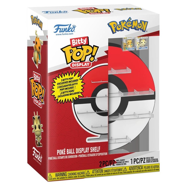 Фигурка за дисплей Funko Bitty Pop! Pokemon Poke Ball, комплект с 2 винилови фигурки, многоцветен, FK92306
