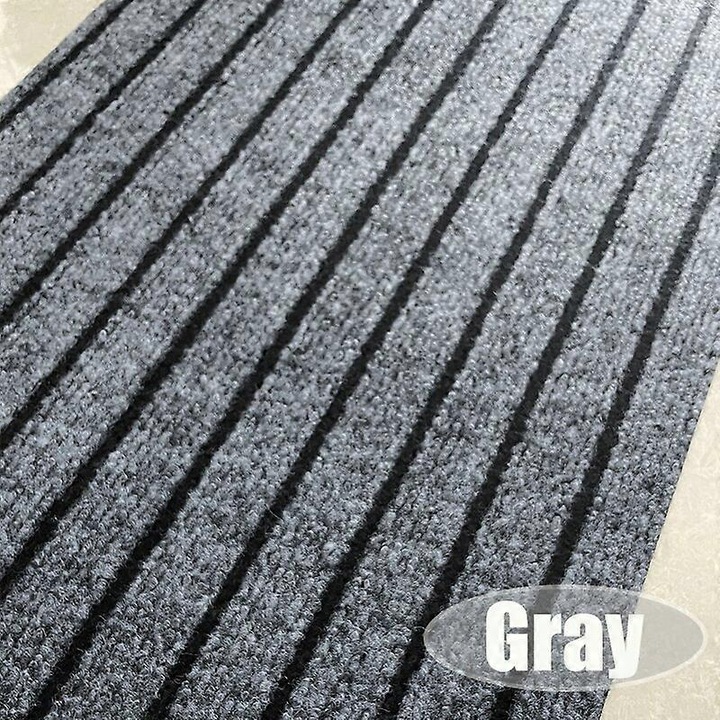 Covor de bucatarie lavabil eMAG-CJ16-fr2608054184, absorbant de apa si ulei, antiderapant TPR, gri, 80 x 160 cm