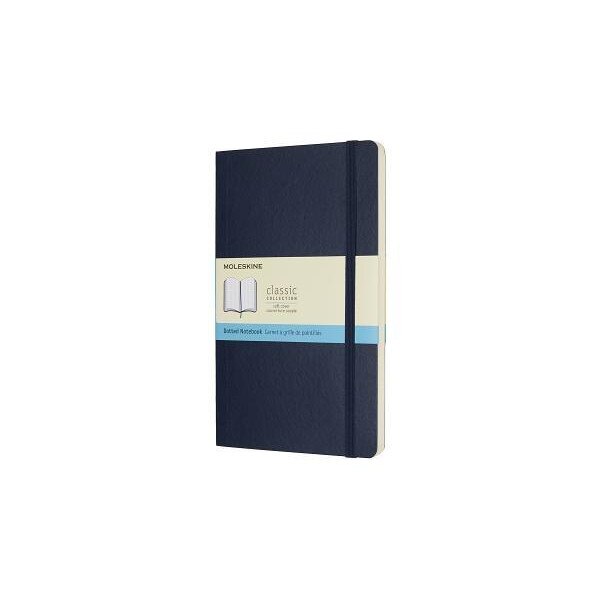 Moleskine Classic Notebook, Large, Dotted, Sapphire Blue, Soft Cover (5 X 8.25), Moleskine (Author)