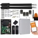 Комплект автоматизация за двукрила порта Delmar NX300 (00286_1), 2x3 м, 300 кг/крило (600 кг общо), WiFi и Bluetooth, 4 дистанционни управления, фотоклетки 180° и LED лампа, Многоцветен