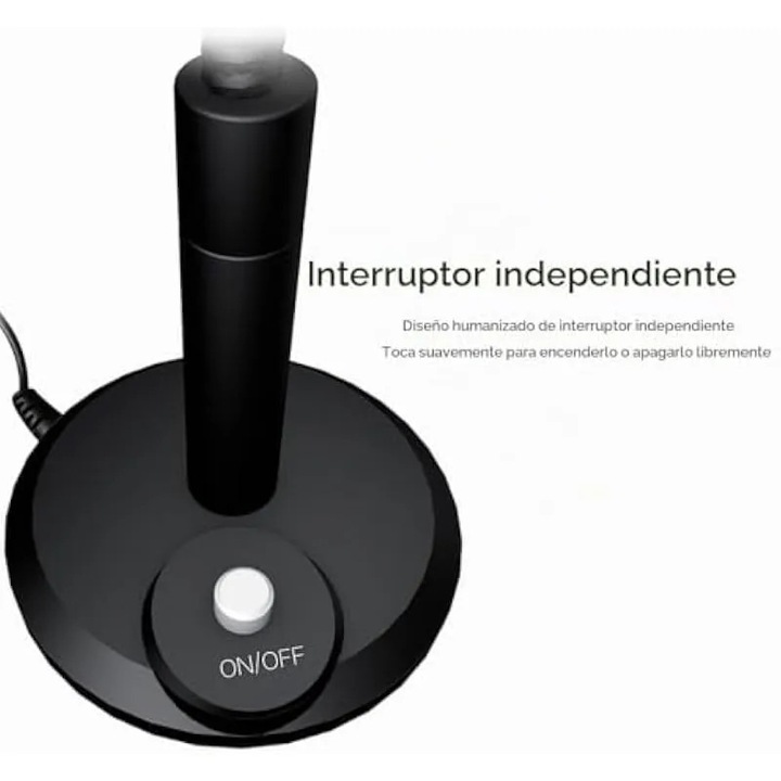 Microfon stereo cu condensator K0544-26805-1079-AMC, cu stand si gat flexibil, jack 3.5 mm, omnidirectional, cablu 2.4 m, negru