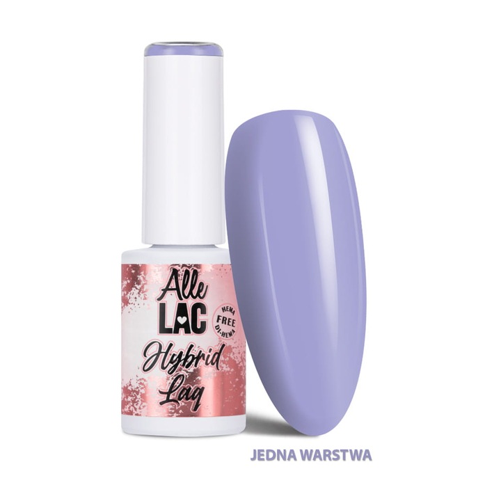 Lac de unghii hibrid LED/UV AlleLac P4 Faded (293782), fara HEMA/Di-HEMA, lila, 6 g