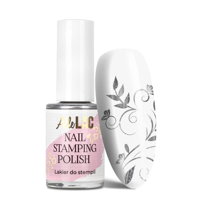 Lac pentru stampile AlleLac Nail Stamping Polish, argintiu, 7 ml