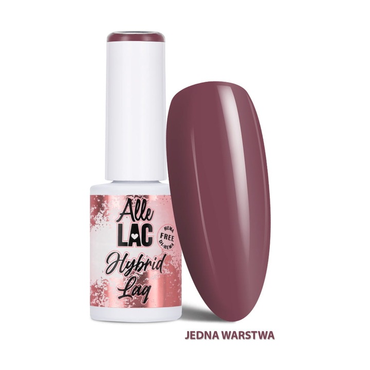 Lac de unghii hybrid LED/UV AlleLac Browns B6 Dusty Rose, HEMA/Di-HEMA free, 6 g