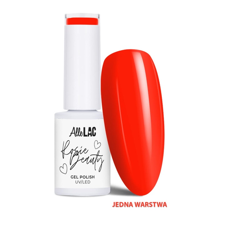 Lac de unghii gel UV/LED AlleLac Rosie Beauty Santa (rosu aprins spre portocaliu), 6 g