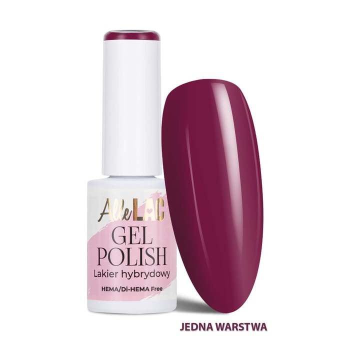 Lac gel AlleLac Purples P7 Plum HEMA/Di-HEMA Free, pruna, 6 g