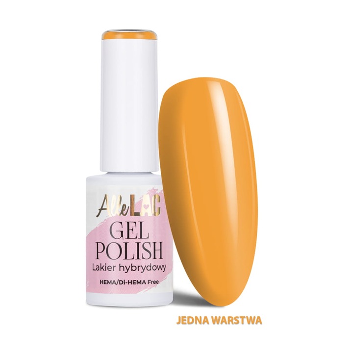 Lac de unghii gel LED/UV AlleLac Oranges OR4 Mustard, HEMA/Di-HEMA Free, crema, 6 g