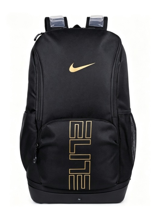 Nike hátizsák, 30cm x 52cm x 20cm, fekete és arany színben