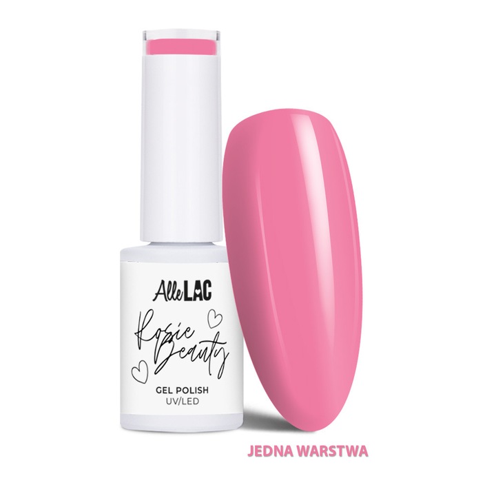 Lac de unghii semipermanent UV/LED AlleLac Spring Vibes x Rosie Beauty Sweet Devil, roz pastel, 6 g