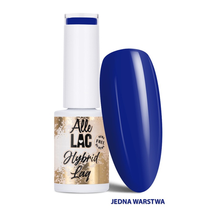 Lac gel hybrid AlleLac Nr. 254 Limited Edition, HEMA/Di-HEMA-free, LED/UV, albastru intens, 5 g