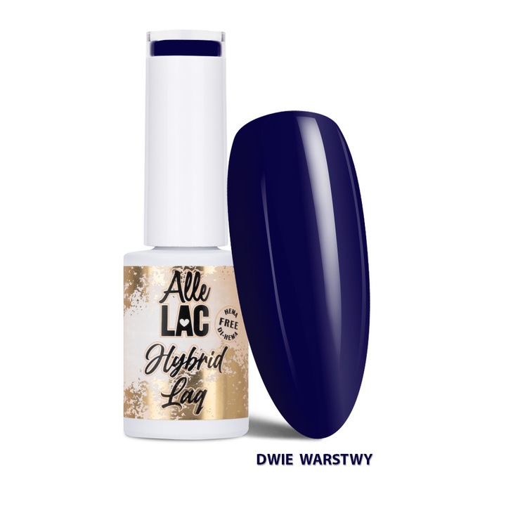 Lac gel pentru unghii AlleLac nr 260 Limited Edition, HEMA/Di-HEMA free, albastru inchis, 5 g