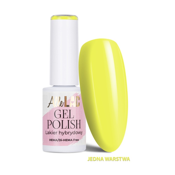 Lac de unghii gel LED/UV AlleLac Y5 Citrus, editie limitata, HEMA/Di-HEMA Free, galben, 6 g