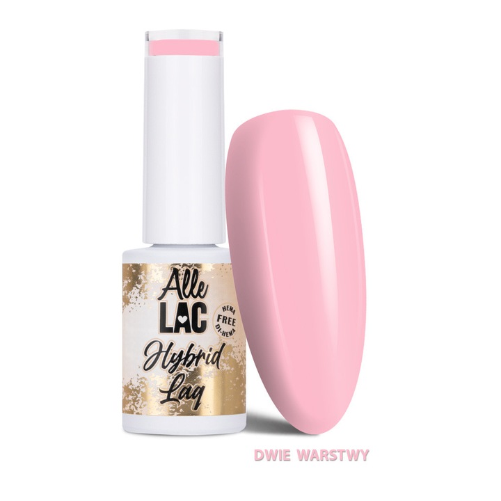 Lac de unghii semipermanent AlleLac Limited Edition nr. 265, HEMA/Di-HEMA free, roz deschis, 5 g