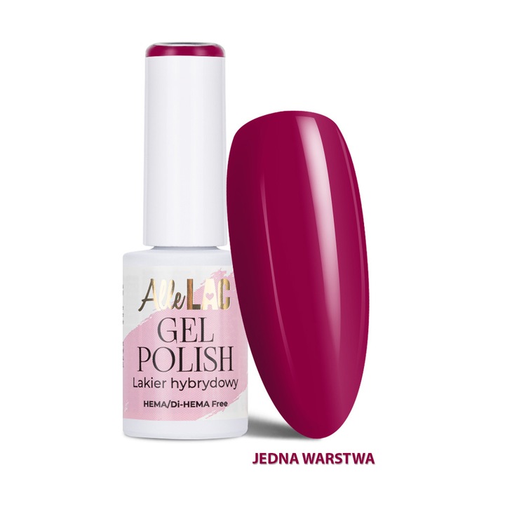 Lac gel pentru unghii AlleLac R14 Imperial Cherry (Reds), HEMA/Di-HEMA Free, visiniu, 6 g