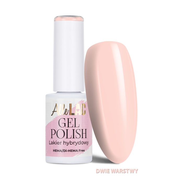 Lac de unghii gel AlleLac Nudes N22 Light Rose, HEMA/Di-HEMA Free, roz deschis, 6 g