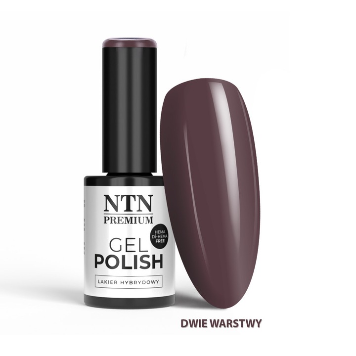 Lac gel hybrydowy NTN Premium Browns 561 Limited Edition, HEMA/Di-HEMA free, maro inchis, 5 g