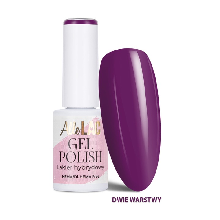 Lac hibrid AlleLac Purples P16 Blackberry, HEMA/Di-HEMA Free, LED/UV, mov inchis, 6 g