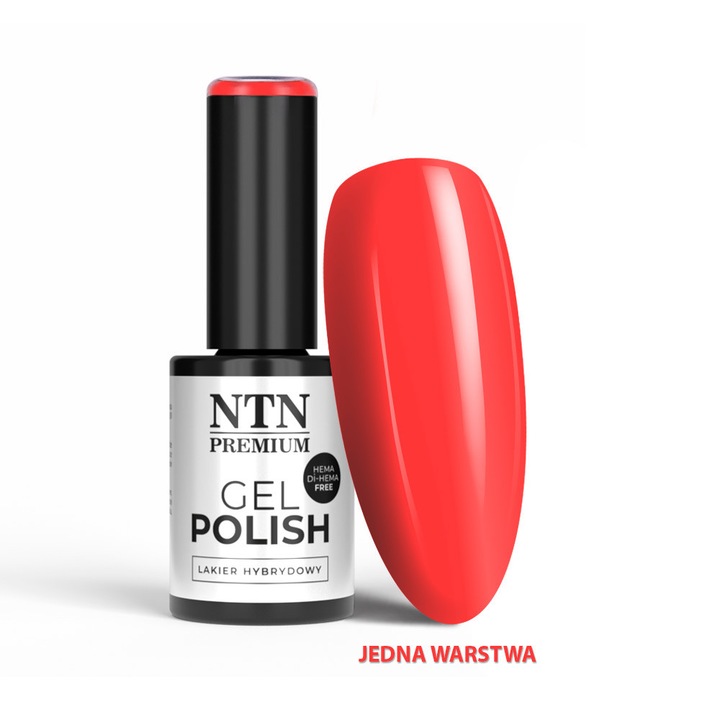 Lac de unghii gel LED/UV NTN Premium Reds Nr 573 Limited Edition, fara HEMA/Di-HEMA, rosu, 5 g