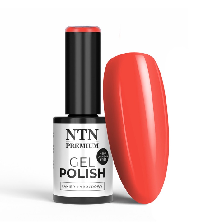 Lac gel UV/LED NTN PREMIUM Ambrosia Collection nr. 162, HEMA/Di-HEMA Free, corai neon, 5 g