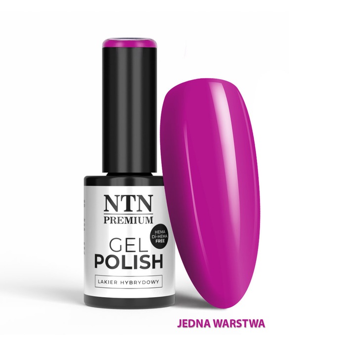Lac gel hybrid LED/UV NTN PREMIUM Limited Edition nr. 421, HEMA/Di-HEMA Free, magenta, 5 g