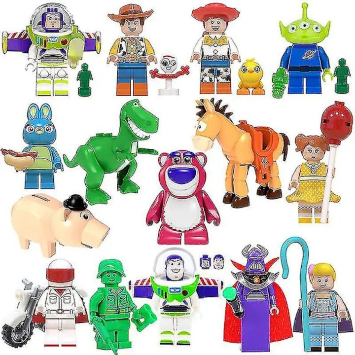 Set 15 figurine minifiguri compatibile cu building blocks, Toy Story, ABS, multicolor