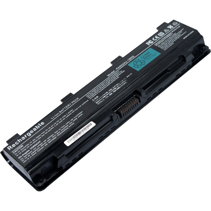 Батерия за лаптоп Powertech PA5024U-1BRS, съвместима с Toshiba Satellite C850/C855/C870, Li-ion, 10.8V, 4400mAh (47.5Wh), черна