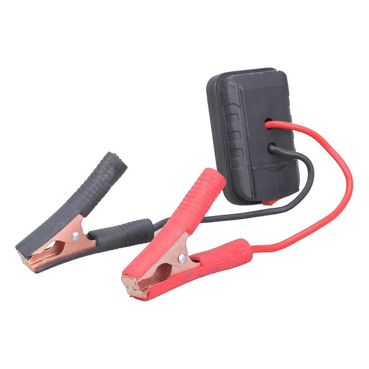Starter auto portabil cu cleme, emag-FU-K0548-26803-22084, protectii la scurtcircuit, supraincarcare si supraincalzire, carcasa ABS, compact, rosu/negru