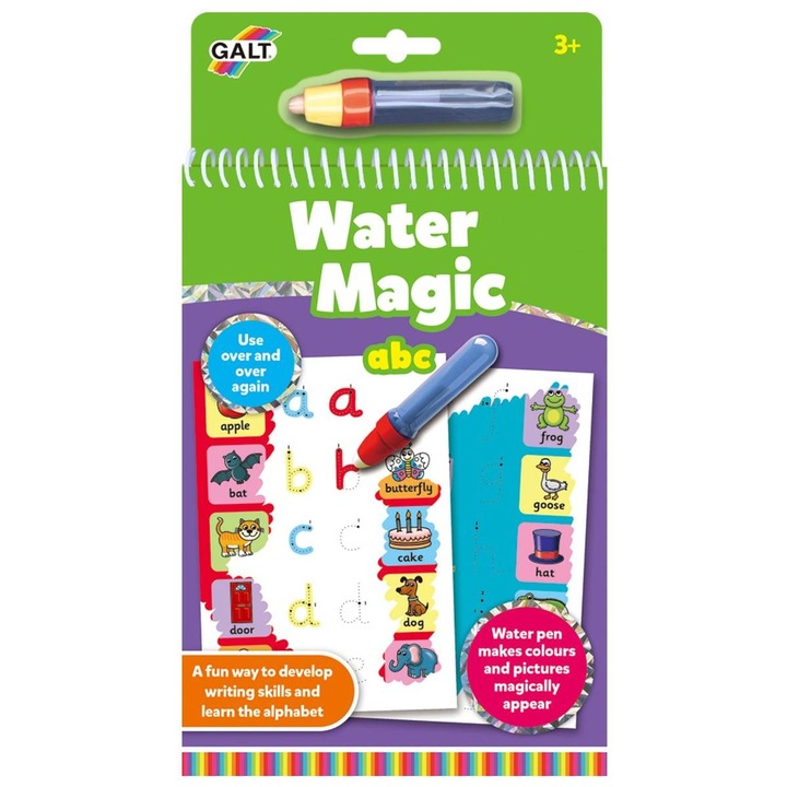 Книжка за оцветяване Galt Water Magic, ABC