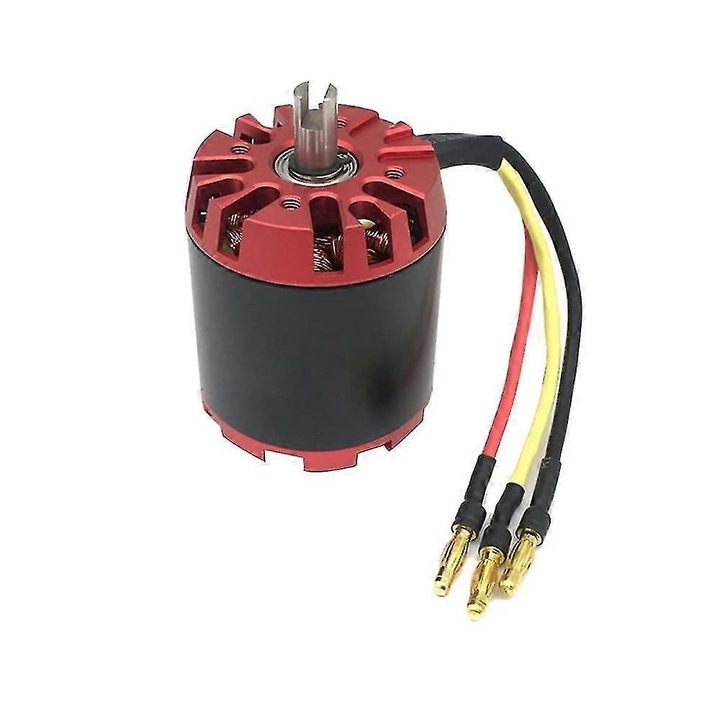 Безсензорен безчетков мотор BLDC outrunner 5065 270KV, 1,82 kW, 80A ESC, ос O8x20 mm, диаметър 50 mm x височина 60 mm, 3S-8S (11,1-29,6V), червен