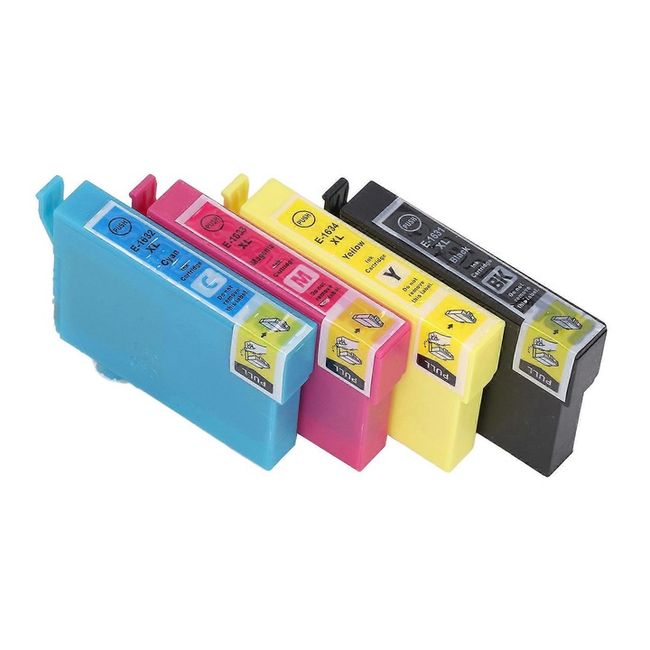 4 db tintapatron készlet, kompatibilis az Epson WorkForce T1631/T1632/T1633/T1634 modellekkel, fekete/cián/magenta/sárga, CJ-FRG-K0563-20260805-1625 kód