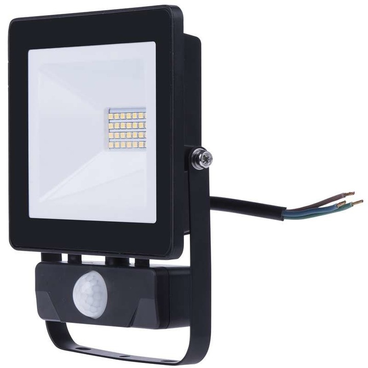 Proiector LED HOBBY SLIM cu senzor PIR 20W, lumina alb neutru