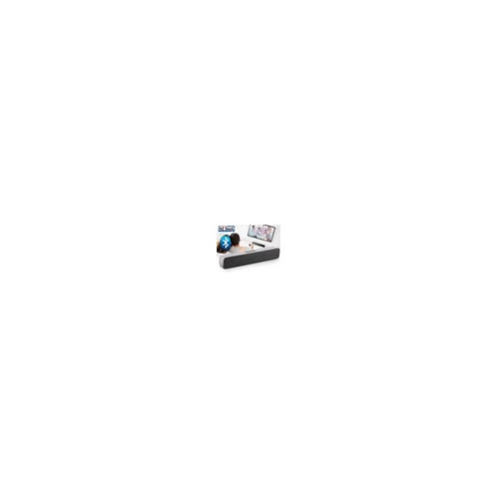 Bara de sunet TV E91 (K0345-0806-TDCJ-xw2003), Bluetooth 5.0, 2 x 5W 2.1, baterie 1200mAh, FM/USB/SD/AUX, rezistent la apa, argintiu, 38 x 5.5 x 6.5 cm