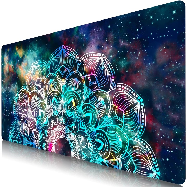 Mousepad Gaming XXL 1200x600mm, Baza Antiderapanta, Model Mandala