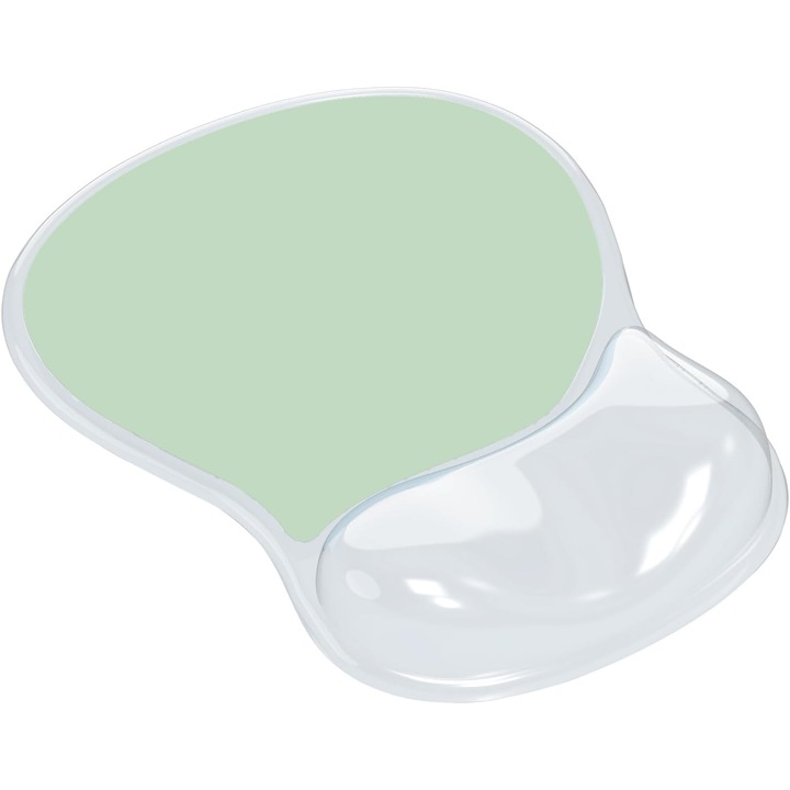 Mousepad Ergonomic cu Gel, Suport Incheietura, Baza Anti-Alunecare (Verde Deschis)