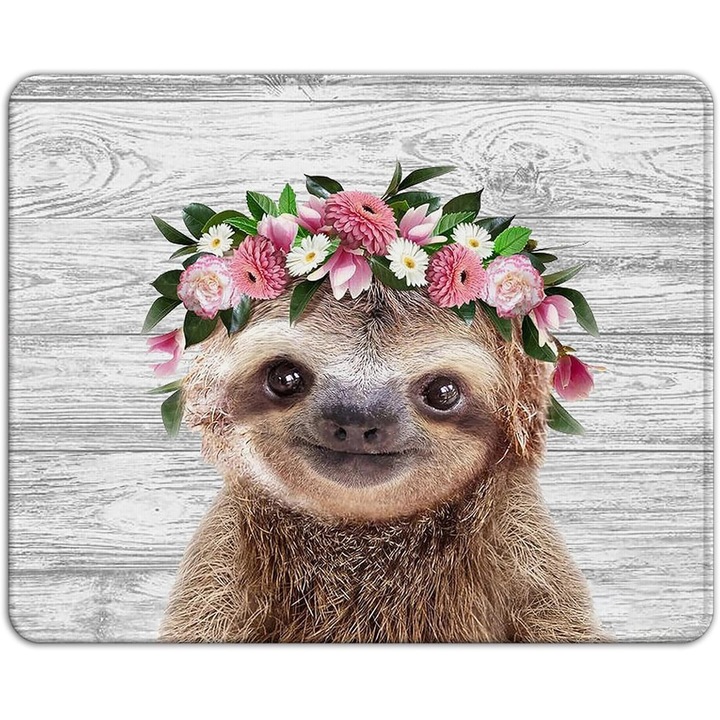 Mousepad Mic cu Melc, 21 x 26 cm, Suprafata Neteda, Anti-Alunecare