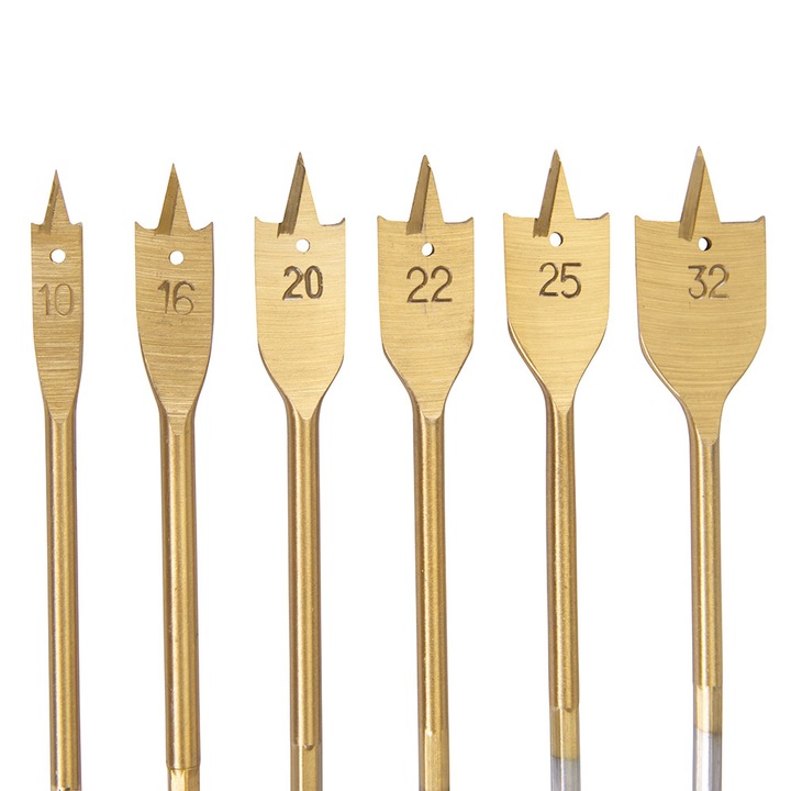 6db favágó készlet, titán bevonatú, 10-32 mm, Silverline