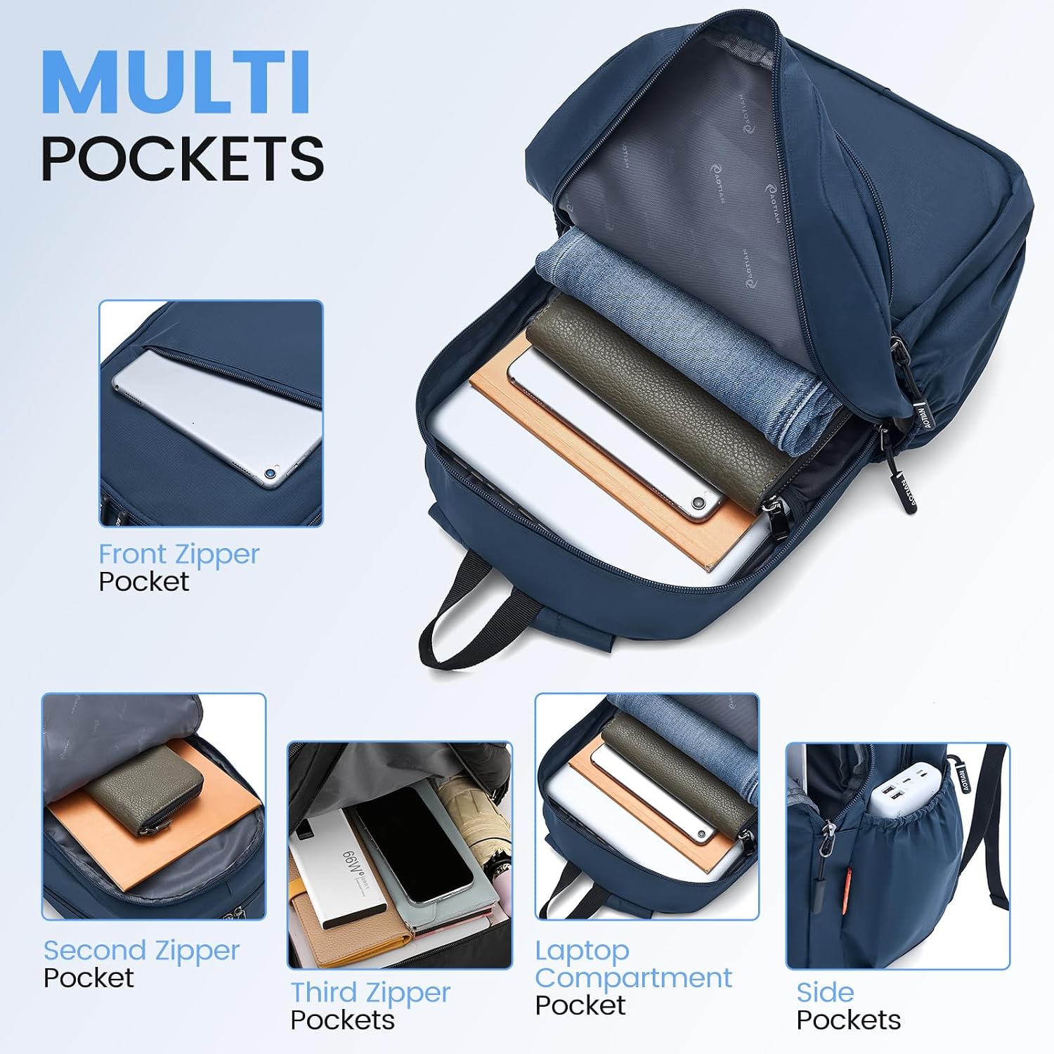 Rucsac de Voiaj 40x30x15 cm, Bagaj de Mana Avion, Laptop 14 inch