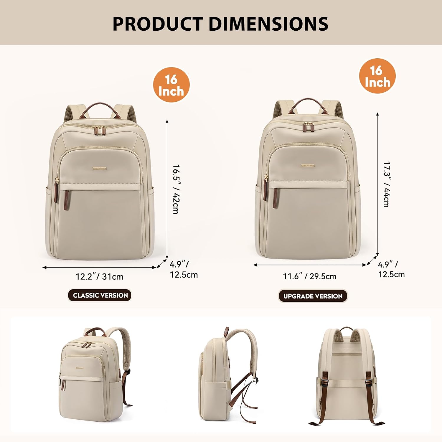Rucsac Calatorie Femei Impermeabil 16 Inch, Business, Laptop