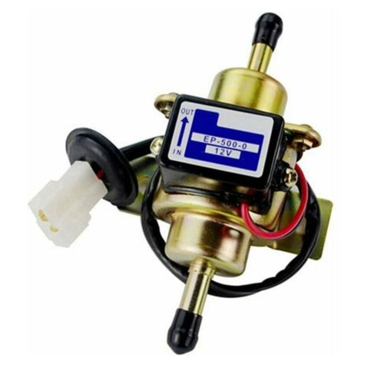 Pompa electrica de combustibil auto, pompa de combustibil metalica de joasa presiune, pompa de combustibil pentru titei in linie de 3 pana la 5 PSI (12V) EP500-0 EP502-0