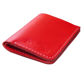 Portofel dama Koson slim din piele naturala rosie Portofel dama Koson slim din piele naturala rosie