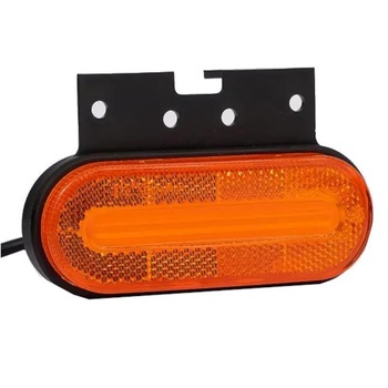 Lampa gabarit 124x51, LED, cu semnalizare, cu suport, galbena, 12-36V, FT-071-Z+K Fristom Lampa gabarit 124x51, LED, cu semnalizare, cu suport, galbena, 12-36V, FT-071-Z+K Fristom