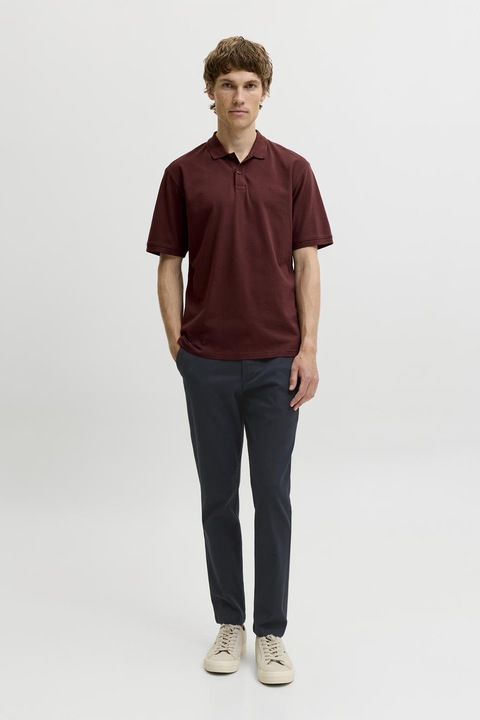 Jack & Jones, Стандартен чино панталон с памук, Ултрамарин синьо