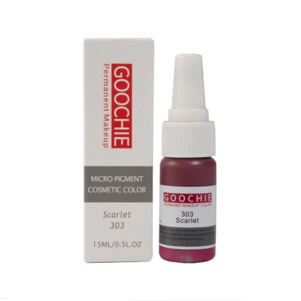 Pigment tatuaj cosmetic Goochie, 303 Scarlet, 15ml