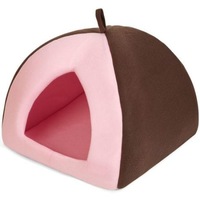 Culcus pentru caini si pisici Zola® , maro-roz, 38x38x38 cm