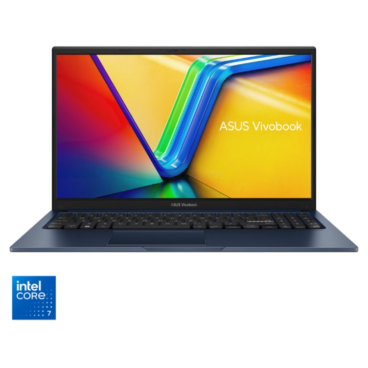 Laptop ASUS Vivobook 15 A1504VA cu procesor intel® Core™ 7 150U pana la 5.4GHz, 15.6" Full HD, IPS, 16GB DDR5 RAM, 1TB SSD, Intel® Graphics, Windows 11 Pro, Quiet Blue